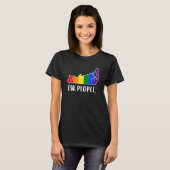 Regenboog Kat Ew Mensen Grappig LGBTQ+ Pride T-shirt (Voorkant volledig)