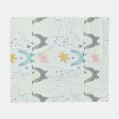 regenboog kat kunst  fleece deken (Voorkant (Horizontaal))