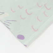 regenboog kat kunst  fleece deken (Hoek)