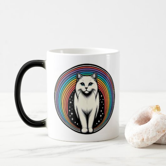 Regenboog Kat Magische Mok (Met donut)