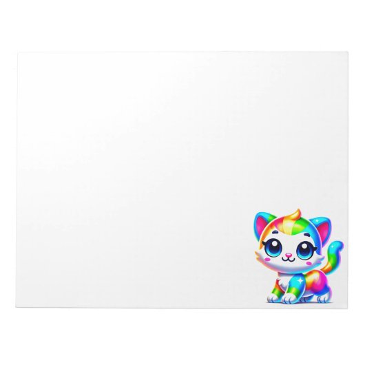Regenboog Kat Notitieblok (Voorkant)