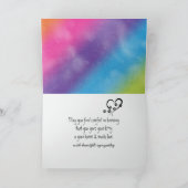 Regenboog Kat Pet Loss Sympathie Kaart (Binnen)