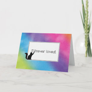 Regenboog Kat Pet Loss Sympathie Kaart