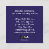 Regenboog Kat Pet Sitter en Hond Walker Vierkante Visitekaartje (Achterkant)