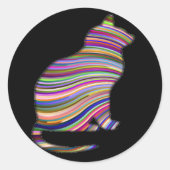 Regenboog kat stickers (Voorkant)