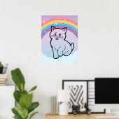 regenboog katje  poster (Thuiskantoor)
