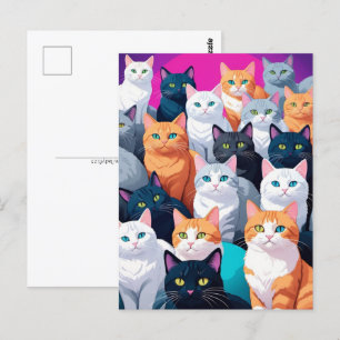 Regenboog Katten, Postcrossing Briefkaart