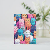 Regenboog Katten, Postcrossing Briefkaart (Staand voorkant)