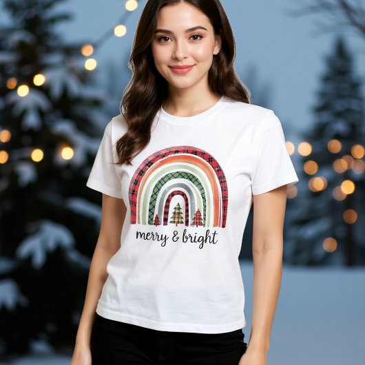 Regenboog Kerstboog T-shirt