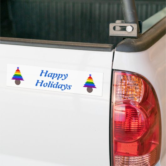 Regenboog Kerstboom voor Homoseksuele Mannen Maatw Bumpersticker (Op Truck)