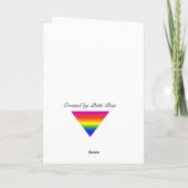 Regenboog kerstboomkaart feestdagen kaart (Achterkant)