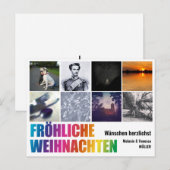 Regenboog Kerstkaart Briefkaart (Voorkant / Achterkant)