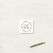 Regenboog Kerstmis Kranz Post-it Notities Post-it® Notes (Op bureau)