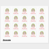 Regenboog Kerstmis Sticker (Vel)