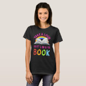 Regenboog Kijk eens in een boek lezen T-shirt (Voorkant volledig)