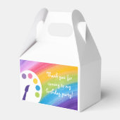Regenboog Kinder Kunst Party Favor Boxes Bedankdoosjes (Achterkant)
