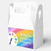 Regenboog Kinder Kunst Party Favor Boxes Bedankdoosjes (Geopend)