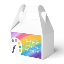 Regenboog Kinder Kunst Party Favor Boxes