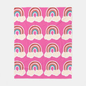 Regenboog Kinder Meisjes Kleurrijk Fleece Deken (Voorkant)