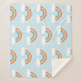 Regenboog Kinder Patroon Sherpa Deken
