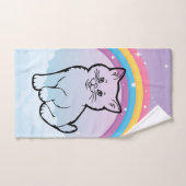 regenboog, kitten handdoek (Handdoek)