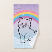 regenboog, kitten handdoek (Handdoek)