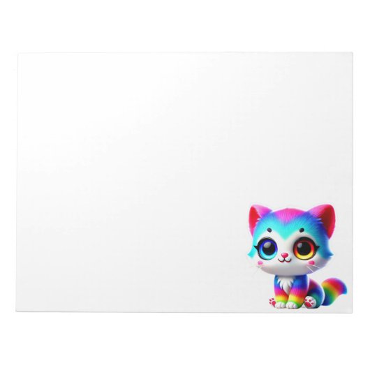 Regenboog Kitten Notitieblok (Voorkant)