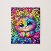 Regenboog kitten puzzel