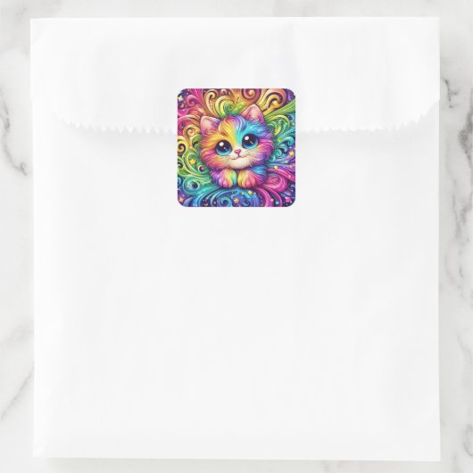 Regenboog kitten stickers (Tas)