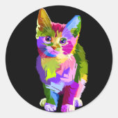 Regenboog kitten stickers (Voorkant)