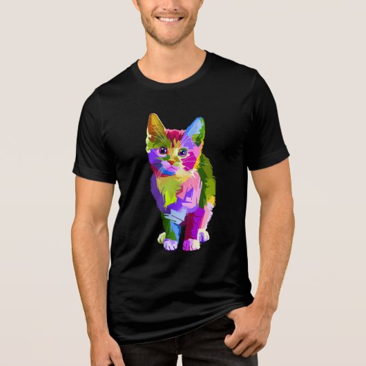 regenboog kitten T-shirt (Voorkant)
