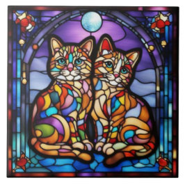 Regenboog Kittens Decorative Keramische Tegel Tegeltje