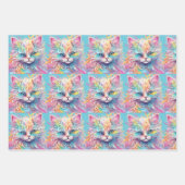 Regenboog kittens inpakpapier vel (Voorkant)