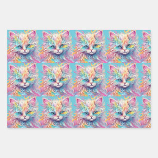 Regenboog kittens inpakpapier vel