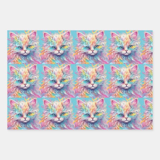 Regenboog kittens inpakpapier vel (Voorkant)