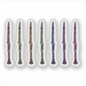 Regenboog Klarinet Ontwerp voor Muzikanten Sticker (Voorkant)