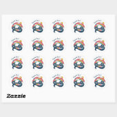 Regenboog Klasse van 2024 Envelope Seal Ronde Stic Ronde Sticker (Vel)