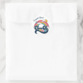 Regenboog Klasse van 2024 Envelope Seal Ronde Stic Ronde Sticker (Tas)