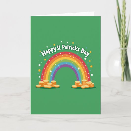 Regenboog Klaver Patroon Kaart (Voorkant)