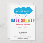 Regenboog kleur baby shower kaart (Voorkant)