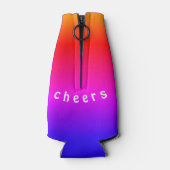 Regenboog kleur fles koeler proost - aangepaste te (Achterkant)