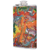 Regenboog Kleur Flow Schilder Kunst Heupfles (Links)