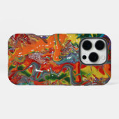 Regenboog Kleur Flow Schilderkunst iPhone Hoesje (Achterkant horizontaal)