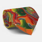 Regenboog Kleur Flow Verf Kunst Stropdas (Opgerold)
