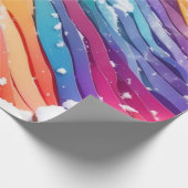 Regenboog Kleur golflijn Cadeaupapier (Hoek)