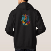 Regenboog Kleur Kat Hoodie (Achterkant)