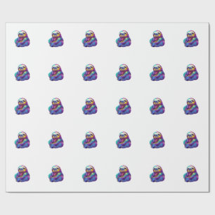Regenboog Kleur Luiaard Kunst Lange Mouwen T-Shirt Cadeaupapier