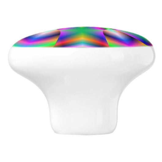 Regenboog kleur ringen fractal knop (Zijkant)