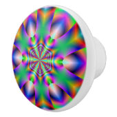 Regenboog kleur ringen fractal knop (Rechts)