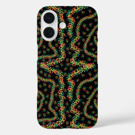 Regenboog Kleur Seurat Stijl Pointillisme Patroon iPhone 16 Hoesje
